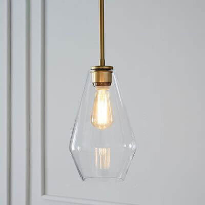 Nordic Creative Polygonal Glass 1-Light Pendant Light