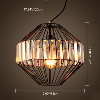 Industrial Personality Iron Cage Shaped 1-Light Pendant Light