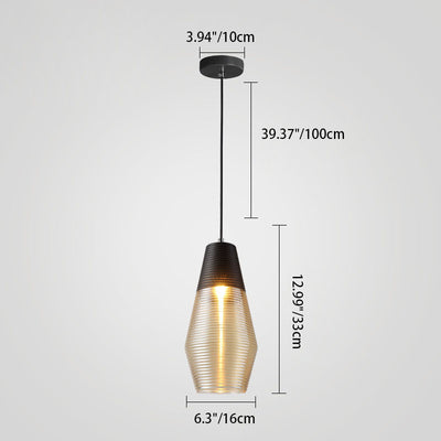 Luminaire suspendu contemporain à 1 lumière en verre et fer ovale à cylindre scandinave pour le salon 