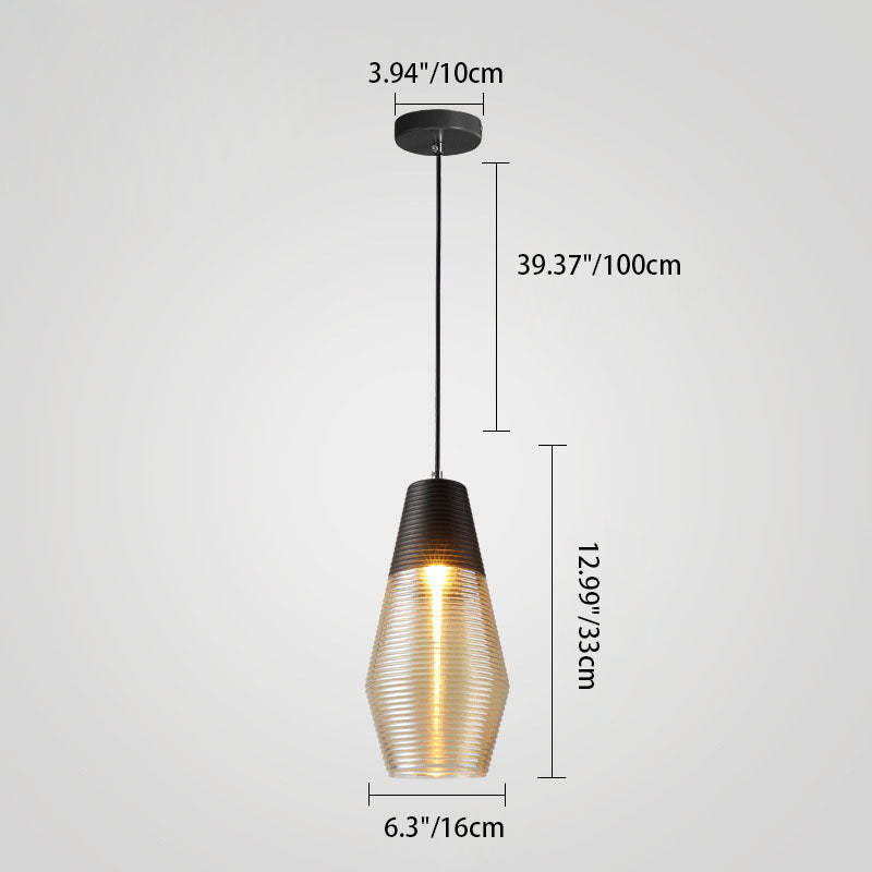 Luminaire suspendu contemporain à 1 lumière en verre et fer ovale à cylindre scandinave pour le salon 