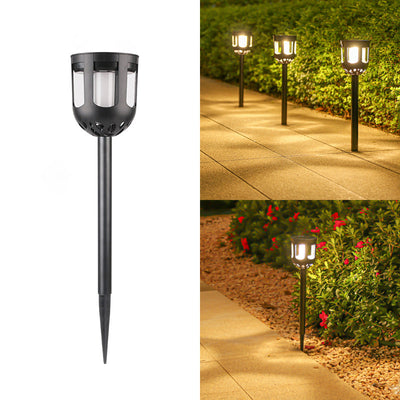 Modern Simplicity Solar Waterproof ABS PMMA Polycrystalline Silicon Cylinder LED Landscape Light Outdoor Light For Garden