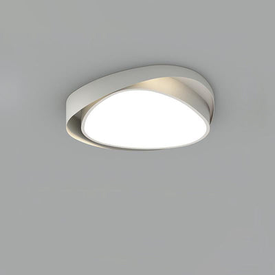 Contemporary Simplicity Iron Acrylic Round Shade LED Flush Mount Ceiling Light For Bedroom