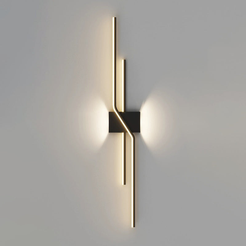 Applique murale LED moderne et minimaliste en aluminium, longue ligne droite, lampe pour salon 