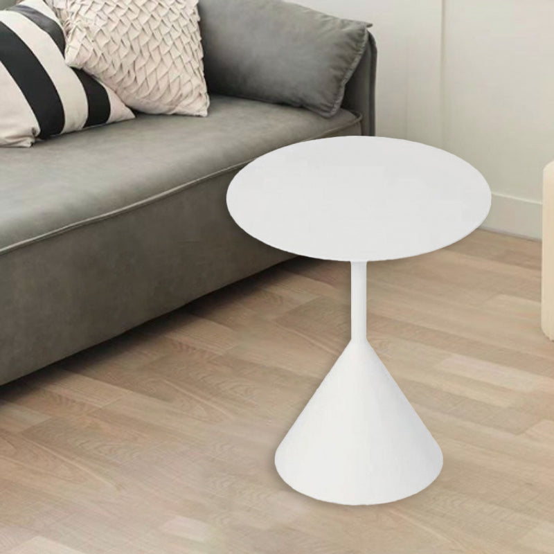 Modern Minimalist Round Cone Base Iron Coffee Table For Living Room