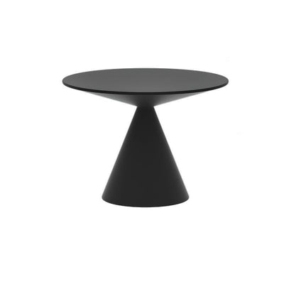 Modern Minimalist Round Cone Aluminum Metal End Table 1-Tier For Living Room