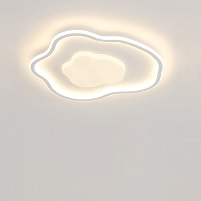 Modern Minimalist Cloud Shape LED Flush Mount Ceiling Light For Bedroom