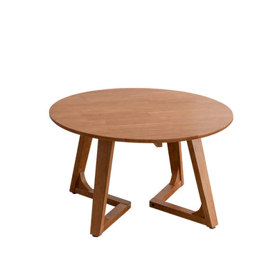 Contemporary Simplicity Round Wood V-Shaped Legs Coffee Table For Living Room