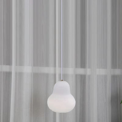 French Vintage Glass Gourd Design 1-Light Pendant Light