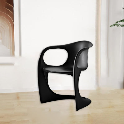 Contemporary Scandinavian Curved PP Plastic Chair Backrest Armrest For Living Room