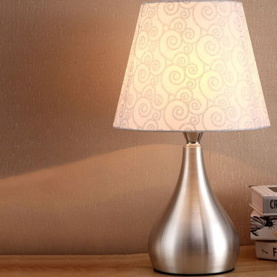 Modern Simple Personality Fabric Cylindrical 1-Light Table Lamp