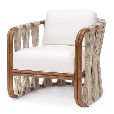 Contemporary Scandinavian Square Wood Rattan Fabric Chair Backrest Armrest For Living Room