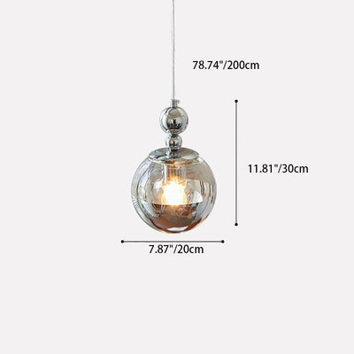 Modern Minimalist Multi Orb Hardware Glass 1-Light Pendant Light For Living Room