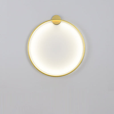 Modern Minimalist Aluminum Acrylic Round LED Wall Sconce Lamp For Bedroom