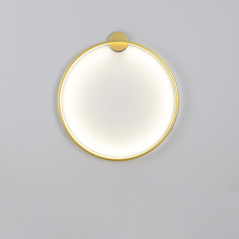 Modern Minimalist Aluminum Acrylic Round LED Wall Sconce Lamp For Bedroom