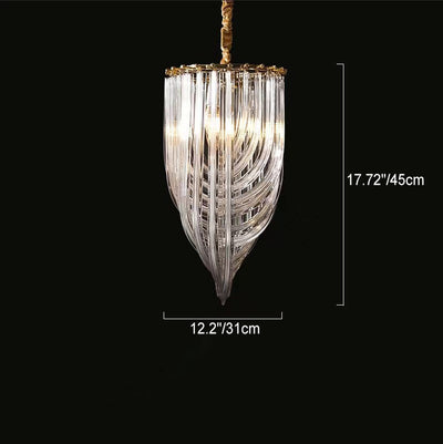 Traditional Luxury Round Hexagonal Tassel Hardware Crystal 1/3/4/6 Light Chandelier For Living Room