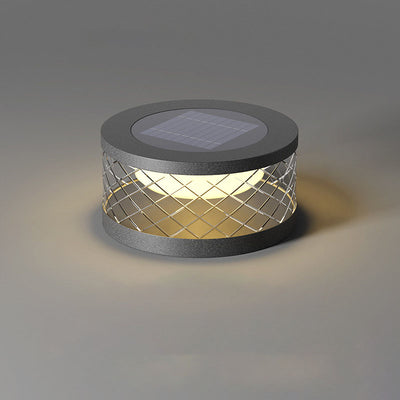 Lumière extérieure solaire ronde de paysage de l'acier inoxydable de simplicité moderne LED pour le jardin 