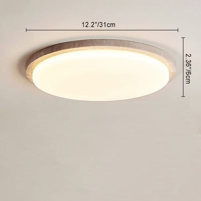 Modern Minimalist Round Steel LED Flush Mount Ceiling Light For Bedroom