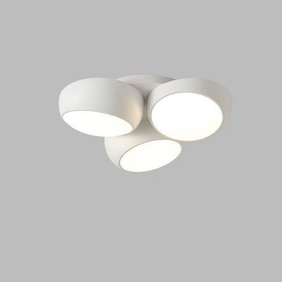 Modern Minimalist Combination Round Iron Plastic LED Flush Mount Ceiling Light For Living Room