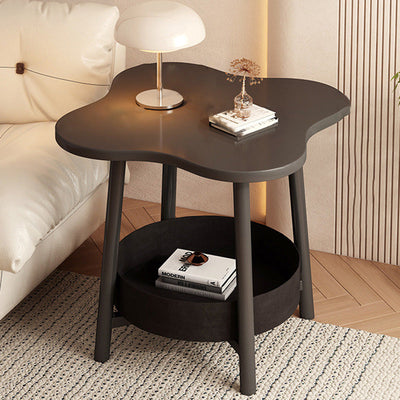 Contemporary Creative Floral Clover Iron End Table Storage Basket For Living Room