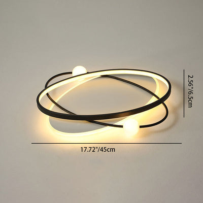 Modern Minimalist Circular Hardware Acrylic LED Flush Mount Ceiling Light For Bedroom