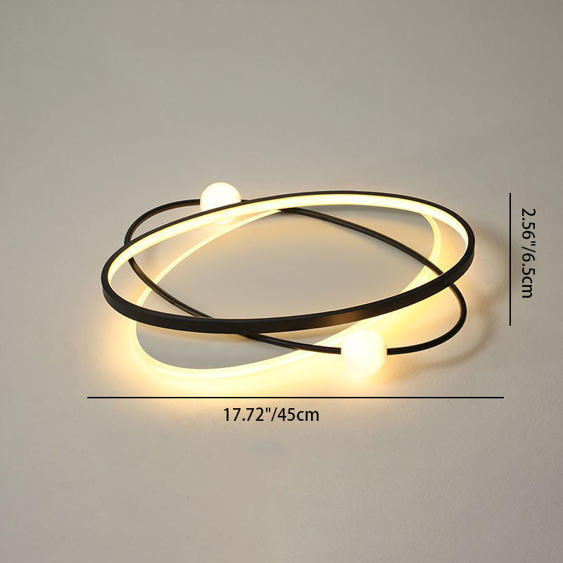 Modern Minimalist Circular Hardware Acrylic LED Flush Mount Ceiling Light For Bedroom