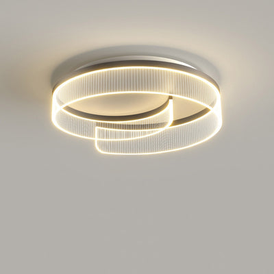 Modern Minimalist Round Acrylic Iron Aluminum LED Flush Mount Ceiling Light For Living Room