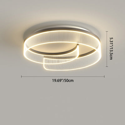 Modern Minimalist Round Acrylic Iron Aluminum LED Flush Mount Ceiling Light For Living Room