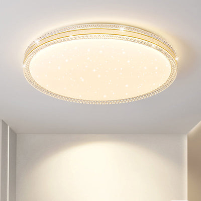 Contemporary Scandinavian Round Square Acrylic Skeleton Border LED Flush Mount Ceiling Light For Living Room