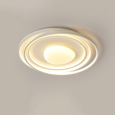 Modern Minimalist Round Iron Acrylic LED Flush Mount Ceiling Light For Living Room