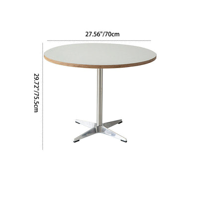 Modern Simplicity Round HDF Carbon Steel Dining Table For 2 Seats