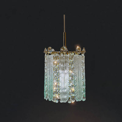 Modern Creative Crystal Cylinder 1-Light Pendant Light For Living Room