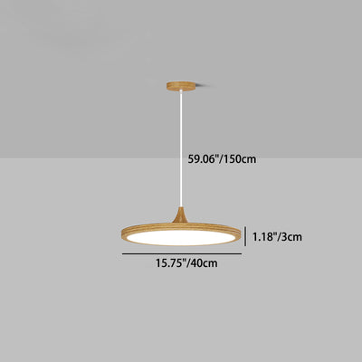 Contemporary Scandinavian Round Iron Aluminum Acrylic LED Pendant Light For Bedroom