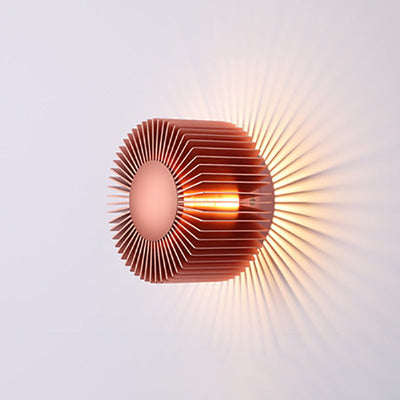 Modern Minimalist Aluminum Round Sun Flower Design LED Wall Sconce Lamp For Living Room