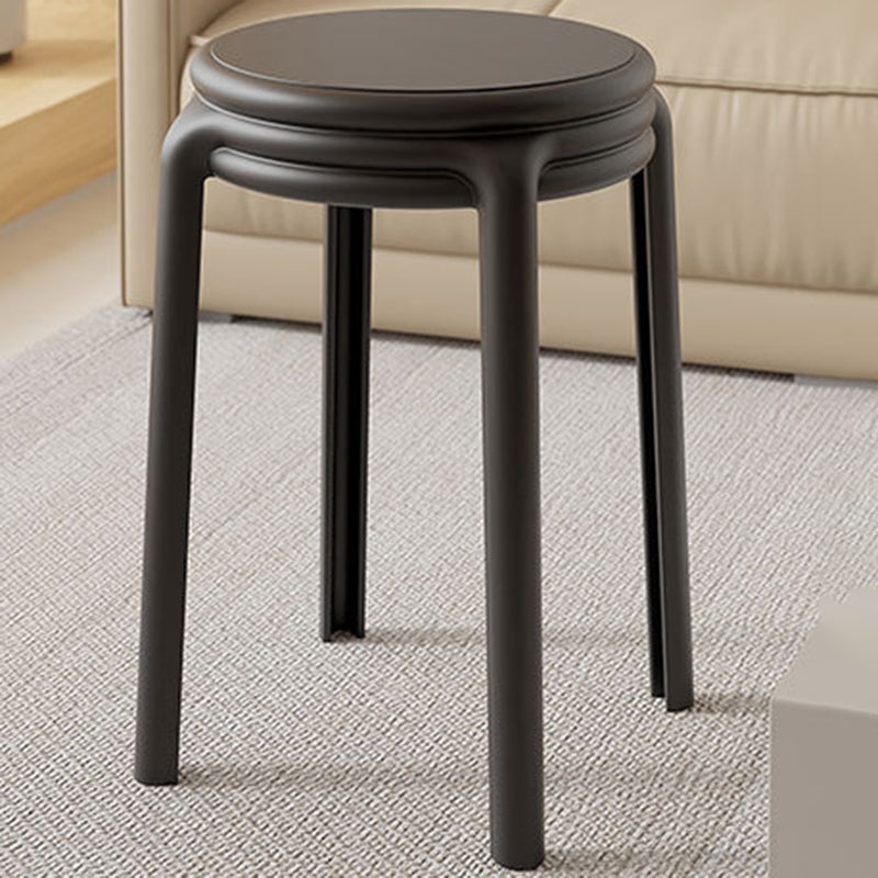 Contemporary Scandinavian Macaron Round Plastic Chair Stackable For Living Room