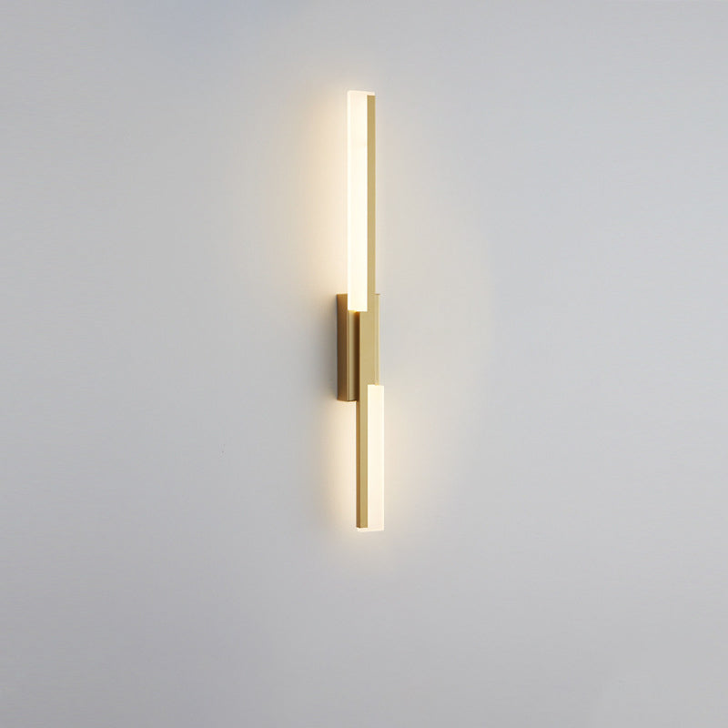 Modern Minimalist Vertical Bar Acrylic Iron LED Wall Sconce Lamp For Living Room