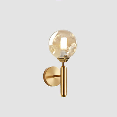 Modern Simple Light Luxury Glass Sphere 1-Light Wall Sconce Lamp