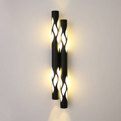 Modern Luxury Cylindrical Iron Acrylic 4-Light Wall Sconce Lamp