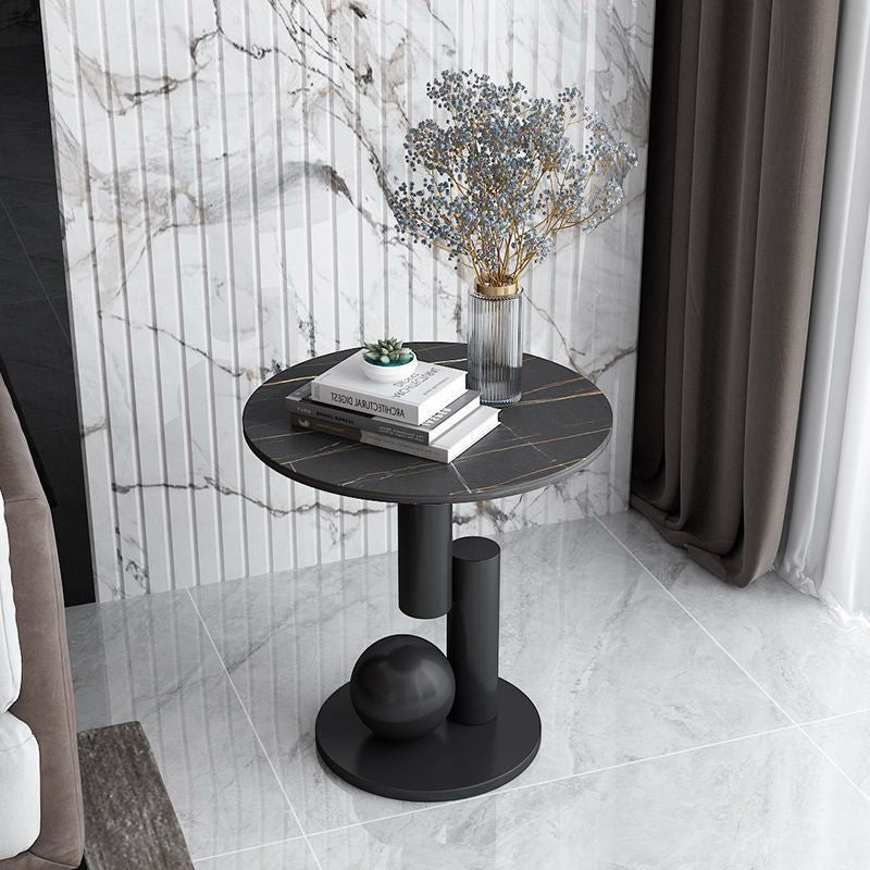 Contemporary Luxury Round Marble Top Coffee Table For Living Room