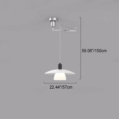 Nordic Modern Aluminum Dome Rocker Arm 1-Light Pendant Light