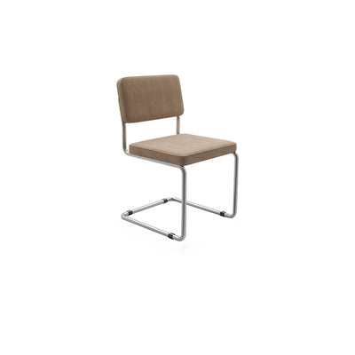 Contemporary Nordic Square Fabric Upholstered Stainless Steel Bracket Dining Chair Backrest For Dining Room