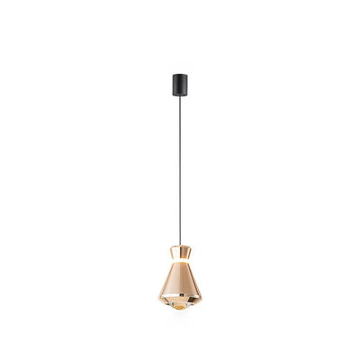 Contemporary Nordic Tapered Aluminum Acrylic LED Pendant Light For Living Room