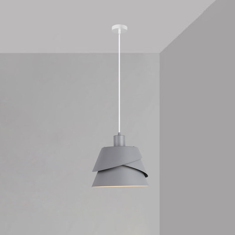 Modern Minimalist Round Iron 1-Light Pendant Light For Living Room