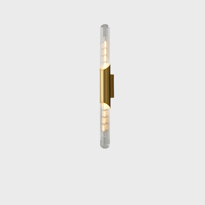 Modern Minimalist Cooper Glass 1-Light Wall Sconce Lamp For Living Room