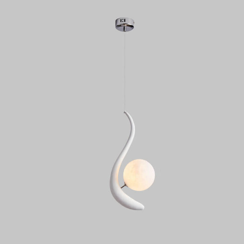 Nordic Minimalist Creative Solid Color Resin 3D Printed 1-Light Pendant Light