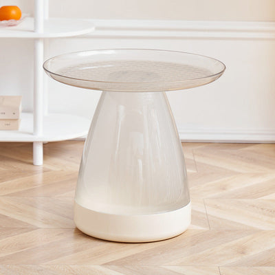 Contemporary Scandinavian PET Geometric Circle Coffee Table For Living Room