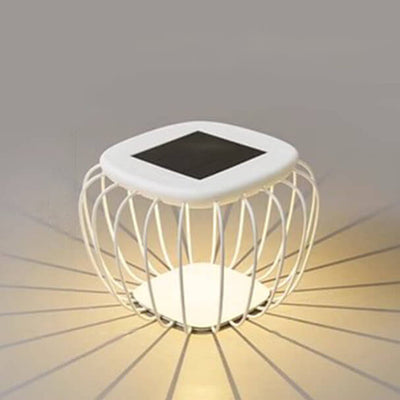 Lumière de paysage extérieure à LED de décoration de cage PE minimaliste créative solaire 