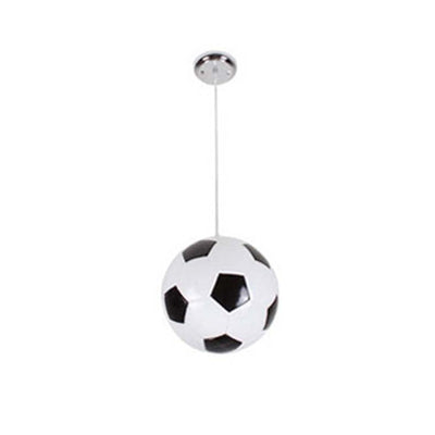 Contemporary Creative Iron Glass Basketball Shade 1-Light Pendant Light For Bedroom