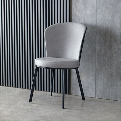 Contemporary Creative Shell Crescent Acrylic Plated Metal Dining Chair Backrest For Dining Room