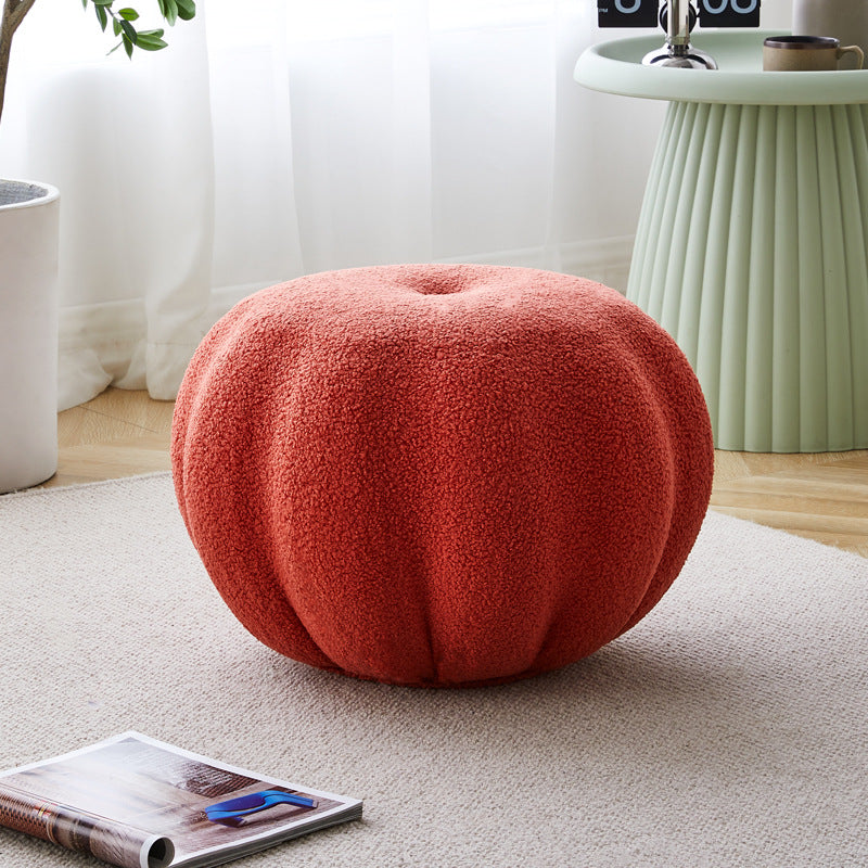 Contemporary Creative Pumpkin Wood Velvet Fabric Chair For Living Room