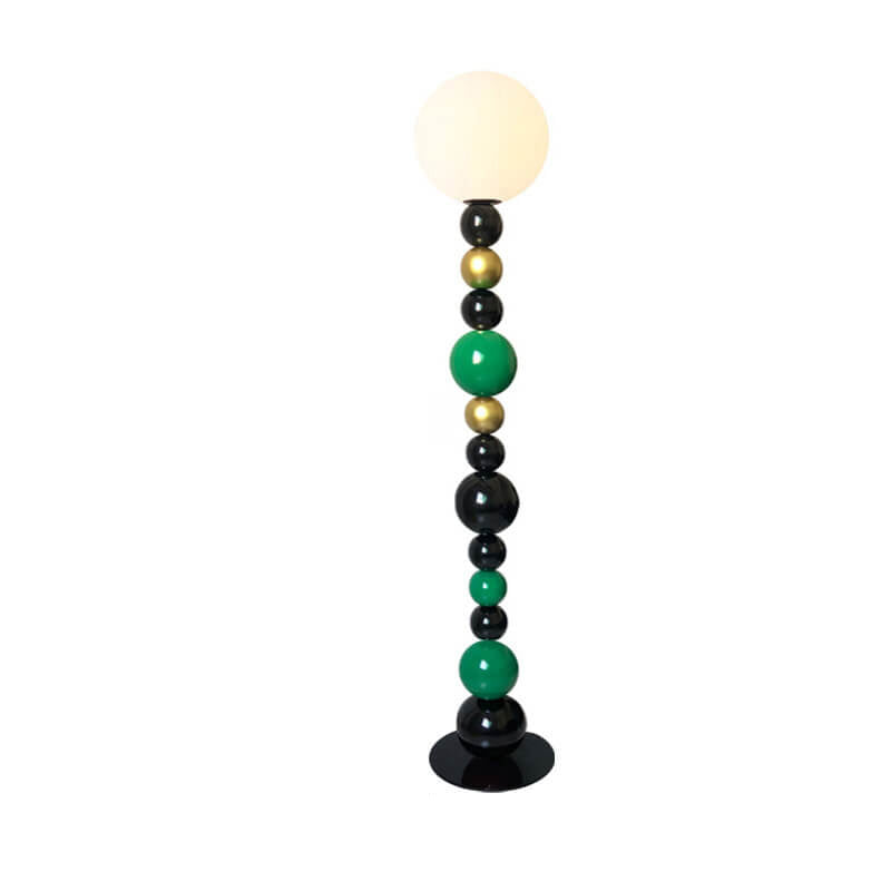 Scandinavian Creative Colorful Round Ball Glass 1-Light Standing Floor Lamp